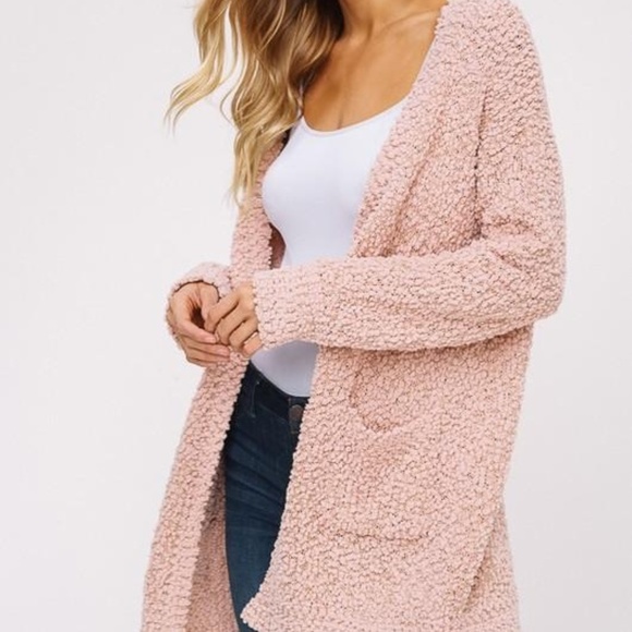 Felicias Sweaters Jennah Blush Pink Popcorn Cardigan Poshmark